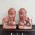 Pair of Vintage Pink Marble Lion Statues/Bookends, Heavy 1 thumbnail