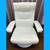 White faux, leather upholstered swivel chair recliner 5 thumbnail