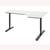 2 Ikea White Bekant LShaped Corner Desks /Adjustable Legs & Cable Mngt 5 thumbnail