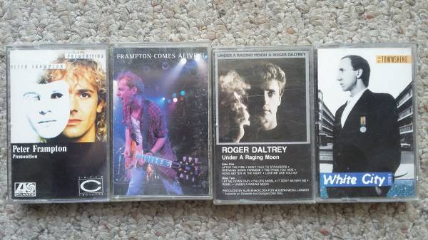 Peter Frampton, Roger Daltrey and Pete Townshend cassette tapes 1