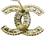 Chanel Gold-Tone Interlocking CC Stud Earrings Crystal 5 thumbnail