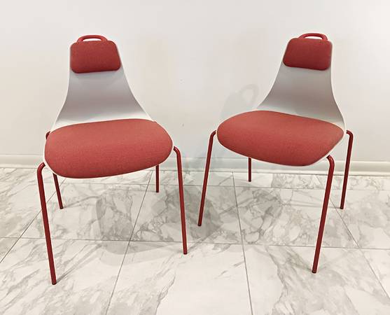 MCM Rust Orange Shell Accent Chairs BRAND NEW 1