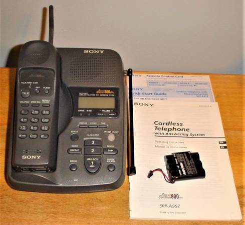 Sony Cordless Telephone with Answering System model - SPP-A957 Works! 1