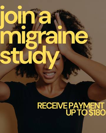Migraine Study – Up to $180 1