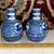 Pair Of Chinese Vintage Blue & White Porcelain Vases 2 thumbnail