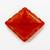 Vintage 1970's Orange Red Square Glass 3 Section Candy Nut Dish Beauty 2 thumbnail