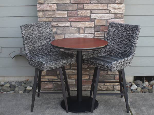 Pub table with stools (very comfortable-rotate) 1