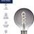 6 Pack - LED Light Bulbs, G25 Globe Decorative Smokey Grey Glass 2 thumbnail
