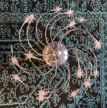 Chrome swirl star light fixture ceiling light 1