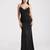 Tamora Formal Glitter Plunge Mermaid Dress - Black - Sz Small - LIKE N 1 thumbnail