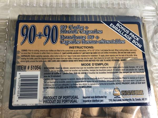 New Kit of 90+90 #9 Wine Bottle Corks & Shrink Capsules 1