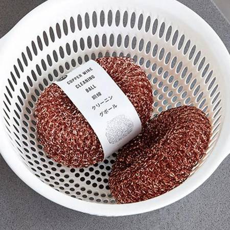 Dishwashing Brush Dish Cleaning Brush Kitchen Scrub Pads 2 Pieces Copper Wire Po 1