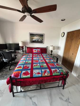 Queen size bed with mattress 1