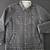 Men's Down Puffy Coat Jacket, Black Ext, Grey Lining, XL, Brass Snaps 1 thumbnail