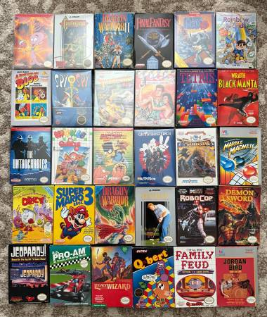 Nintendo nes games boxed 1