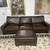 Pottery Barn Turner Square Arm Leather Sofa and Ottoman 1 thumbnail
