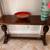 Classic Solid Mahogany Wood Console/Behind Sofa Table w Pedestal Legs 3 thumbnail