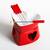 Heart Shaped Red Porcelain Chocolate Fondue Set 1 thumbnail