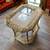 Glamorous Vintage-Style Bar Cart with Mirrored Shelves 1 thumbnail