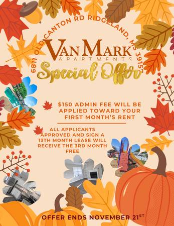 Fall Into Comfort at Van Mark Apartments! 1