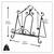 Metal Book Stand Easel w/ Page Weights 4 thumbnail