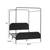 Walker Edison Metro Modern Metal and Wood Queen Canopy Bed New - Black 7 thumbnail