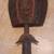 African Santeria Afro Cuban 2-Faced Wood and Copper Statute 5 thumbnail