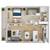 Gas Range Oven, Stackable Washer and Dryer, 1 Bed 8 thumbnail