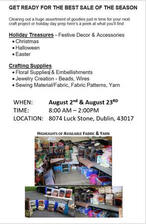 Fabric, craft supplies, Christmas and more stuff 1