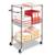Three-Tier Wire Cart with Basket, 28w x 16d x 39h, Black Anthracite 4 thumbnail