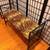 Vintage Chic Heavy Wrought Iron Forged Iron Bench Settee w/ Wheels 2 thumbnail