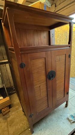 Armoire chest cabinet 37.5 width 34.75 depth 73 height 1