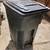 64 gallon black rolling outdoor Toter garbage / trash can with wheels 2 thumbnail