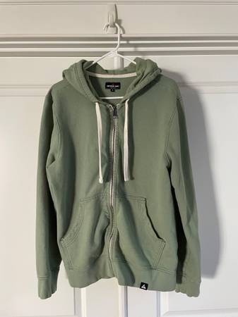 American Giant Carolina Midweight Full Zip Hoody - Green Slate (Medium 1