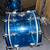 1970s blue three piece Ludwig Vistalite drum set 2 thumbnail