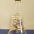 50th  Anniversary Glass Dinner Bell - Gold bands and sparkles 1 thumbnail