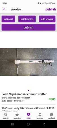 Early 60's to early 70's 3 spd on the column 1