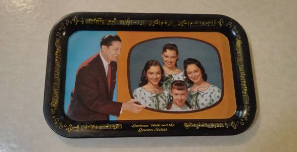 1957 Lawrence Welk Lennon Sisters Snack Tray Decor Made in Meridian Id 1