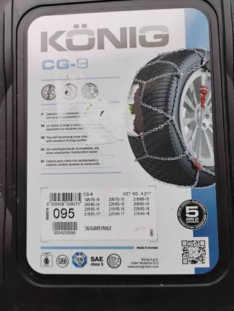 Konig CG-9 095 Self-Tensioning Snow Chains 1