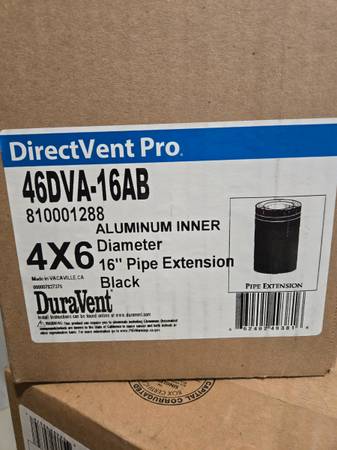 Duravent 46DVA-16AB black pipe new 1