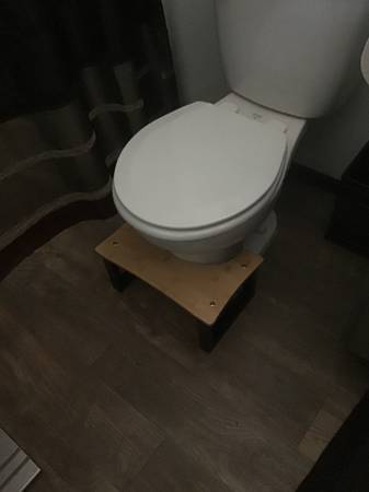 Bamboo Toilet Stool for Adults with ABS Plastic Base - 7 Inch Non-Slip 1