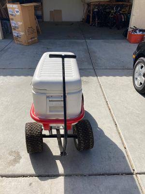 Ice chest on Custom Cartwheels Wagon! - $300 (Palm Springs)62973883266305121