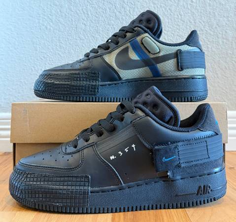 Nike Air Force 1-Type "N.354" Black/Hyper Royal – Size 6 1