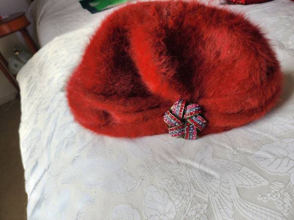 Angora turban hat 1
