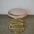 1980's Hollywood Regency Art Deco Brass Vanity Stool 2 thumbnail