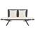 vidaXL - Outdoor Sun Bed Black rattan, creamy white cushions..! 7 thumbnail