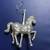 Silver Glitter Carousel Horse Ornament 3 thumbnail