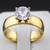 High Quality Women’s CZ Diamond Engagement Ring Gold Finish 1 thumbnail