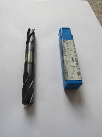 1/2",  4 Flute Double End Ticn Coated End Mill 1