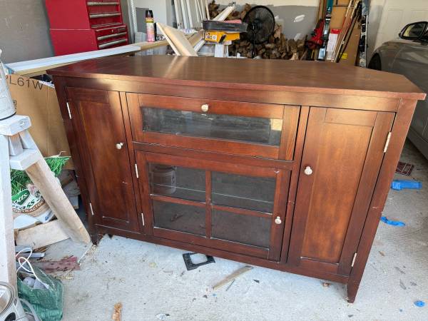 Solid wood corner entertainment center 1